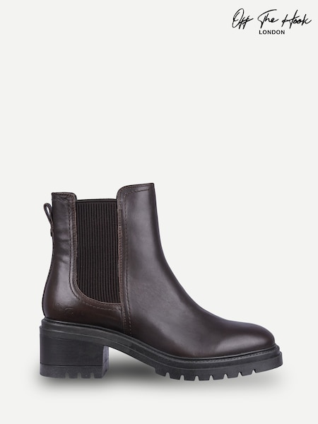 Smeđa - Off The Hook Kington Leather Chunky Chelsea Boots