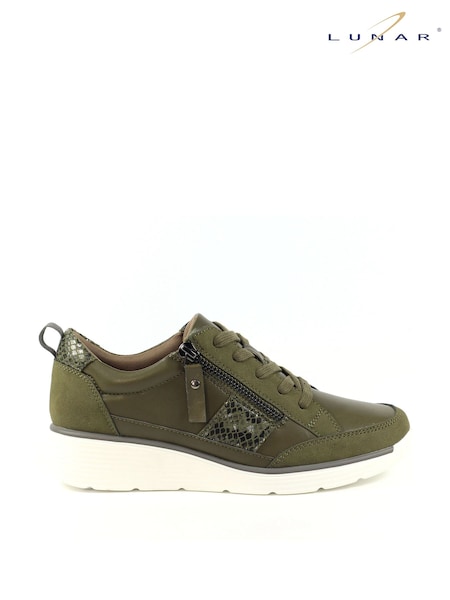 Lunar Khaki Green Tuscan Trainers (206119) | AED131