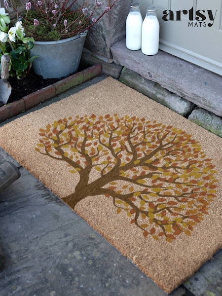 Artsy Mats Autumnal Tree Of Life Doormat