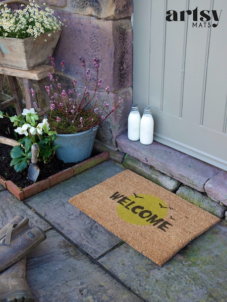 Artsy Mats Halloween Welcome Bats Doormat