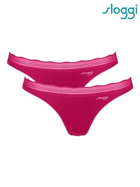Pink - Sloggi Go Blush Knickers 2 Pack