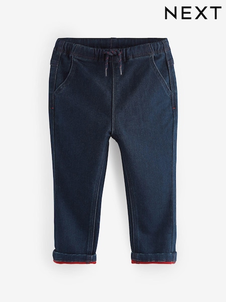 Rinse with Red Weft Super Soft Pull-On Jeans With Stretch (3mths-7yrs) (207268) | R$ 110 - R$ 125