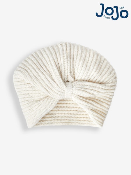 JoJo Maman Bébé Cream Girls' Knitted Turban (208425) | €15