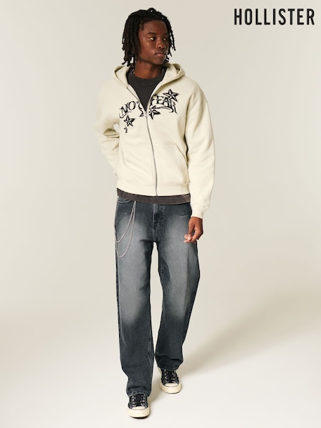 Black - Regular Hollister Washed Baggy Jeans