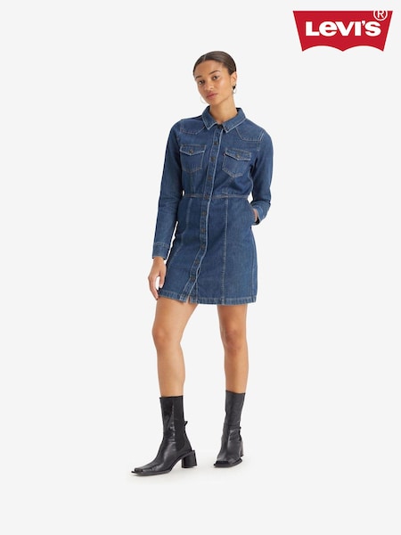 Levi's® Blue 100% Cotton Flynn Western Core Denim Dress (209190) | €44