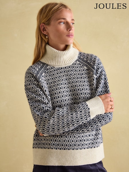 Joules Ingrid Patterned Jumper with Detachable Roll Neck (209218) | € 115