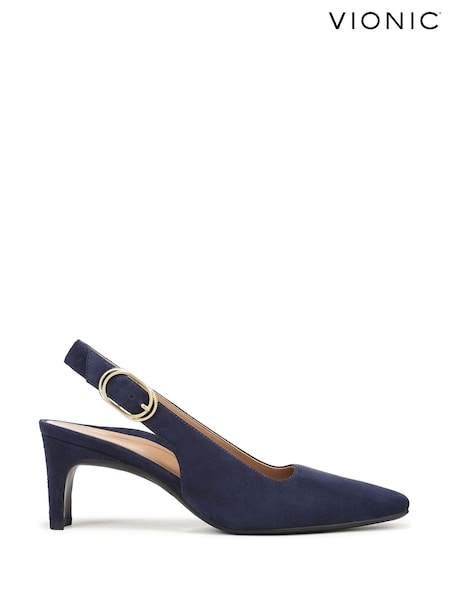 Blå - Vionic Stella Regular Fit Arch Support Slingbacks Shoes