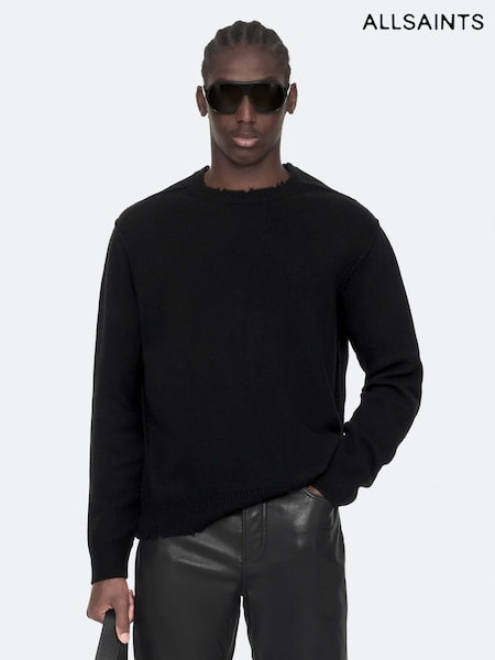 Black - Regular Allsaints Remus Crew Neck Jumper