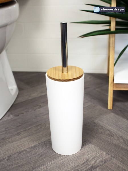 Showerdrape White Sonata Toilet Brush Holder (209829) | R$ 250
