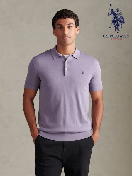 Фіолетовий - Regular U.s. Polo Assn. Combed Cotton Polo Shirt