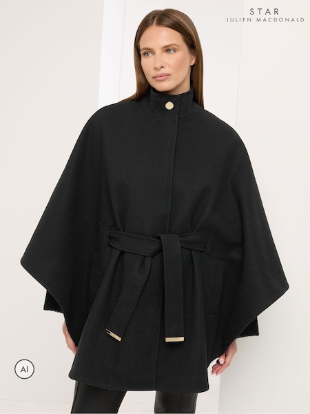 Black - Star By Julien Macdonald Cape Jacket