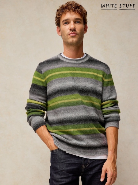 Grey - Regular White Stuff Otley Ombre Stripe Jumper
