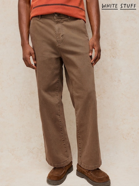 Brun - Regular White Stuff Walker Garment Dye Wide Jeans