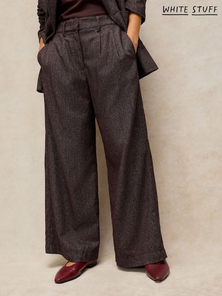 Morado - Pantalones de pernera ancha de tweed Sasha de White Stuff