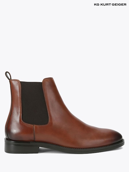 Brown - Regular Kg Kurt Geiger Duke Leather Ankle Boots
