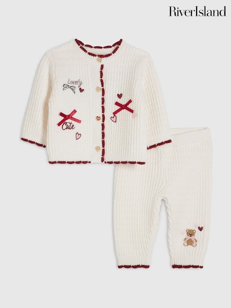 Cream - River Island Little Princess Cardigan Set