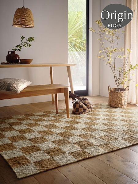 Origin Podne prostirke Checkerboard Jute Rug