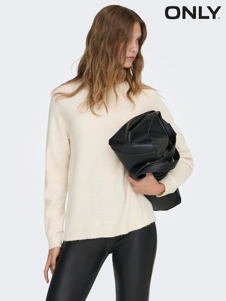 Cream - Only Classic Crew Neck Knitted Jumper