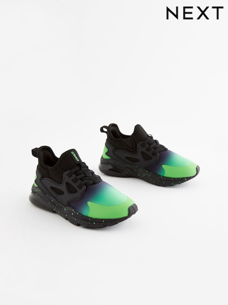 Green/Black Elastic Lace Trainers (213275) | AED81 - AED105