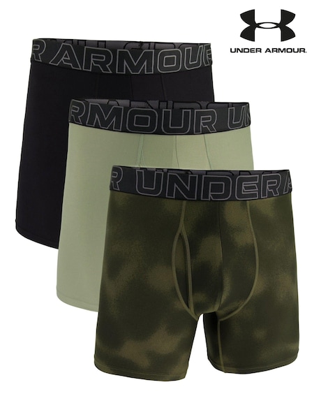 Dunkelgrün - Under Armour Performance Boxershorts mit Tech-Print im 3er-Pack (213316) | 52 €