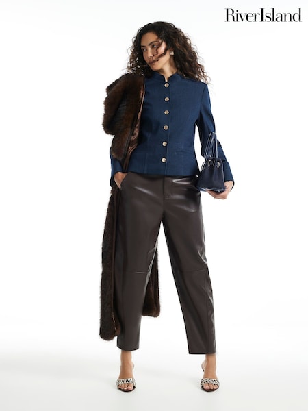 Lilla - River Island Clean Waistband Barrel Leg Trousers