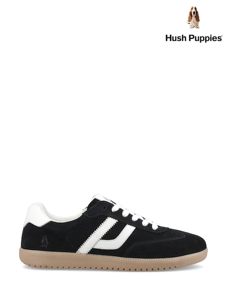 Black - Regular Hush Puppies Beau Trainers