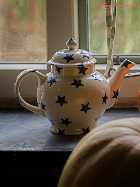 Emma Bridgewater Blue Star 4 Mug Teapot