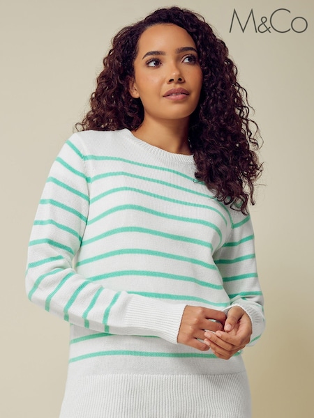 M&Co Green Stripe Jumper (213884) | €9