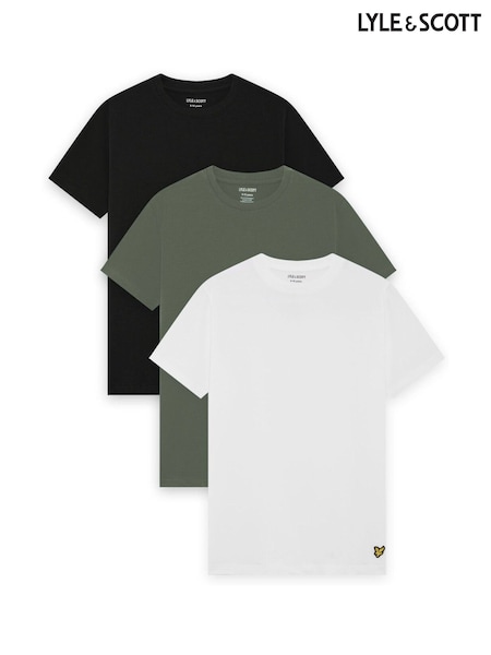 Negru - Lyle & Scott Loungewear T-shirts 3 Pack