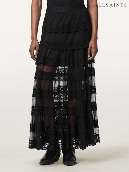 Black - Allsaints Maggie Skirt