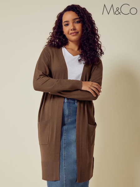rjava - M&Co Longline Cardigan (214139) | € 41