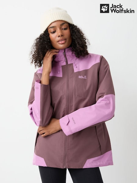 Violet - Jack Wolfskin Flextrail 2 Insulated Waterproof Jacket