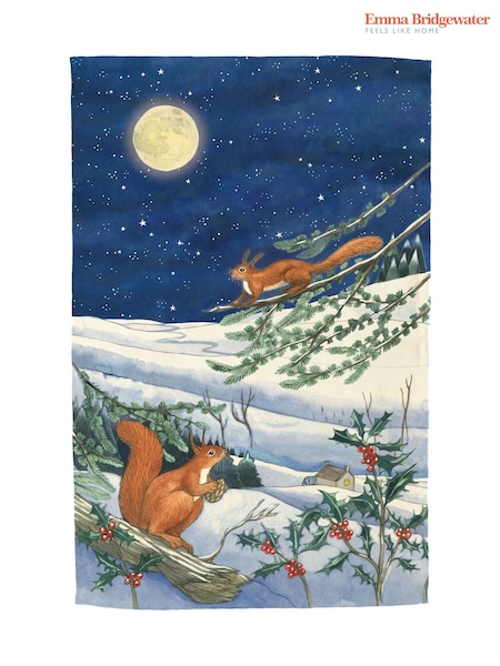 Emma Bridgewater Midnight Squirrel Tea Towel