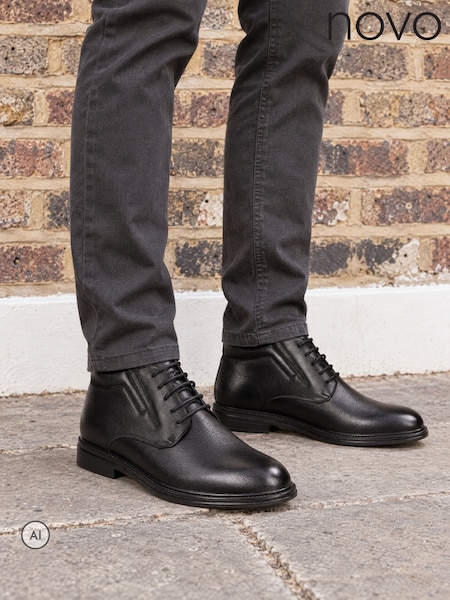 Crno - Regular Novo Newfound Low Ankle Lace Up Boots