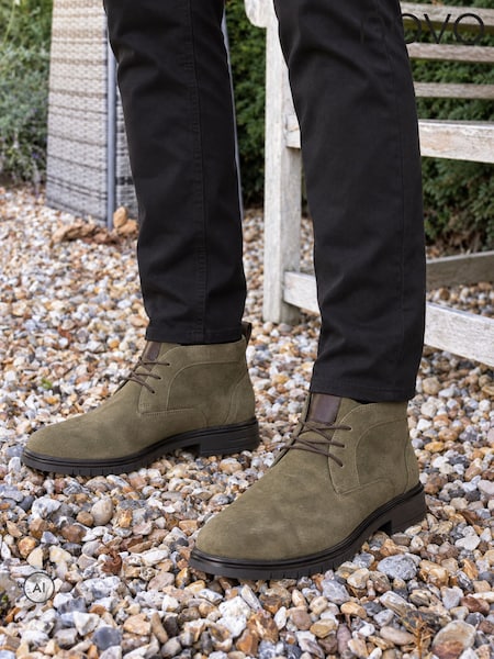 Verde - Regular Novo Ritchie Real Suede Lace Up Chukka Boots