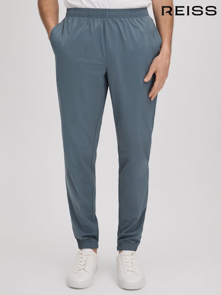 Reiss Steel Blue Rival Technical Elasticated Waist Joggers (215067) | AED994