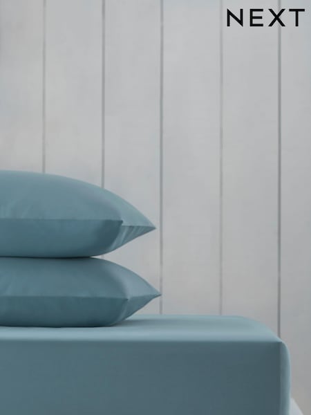 Blue Slate Cotton Rich Fitted Sheet (215108) | AED46 - AED74