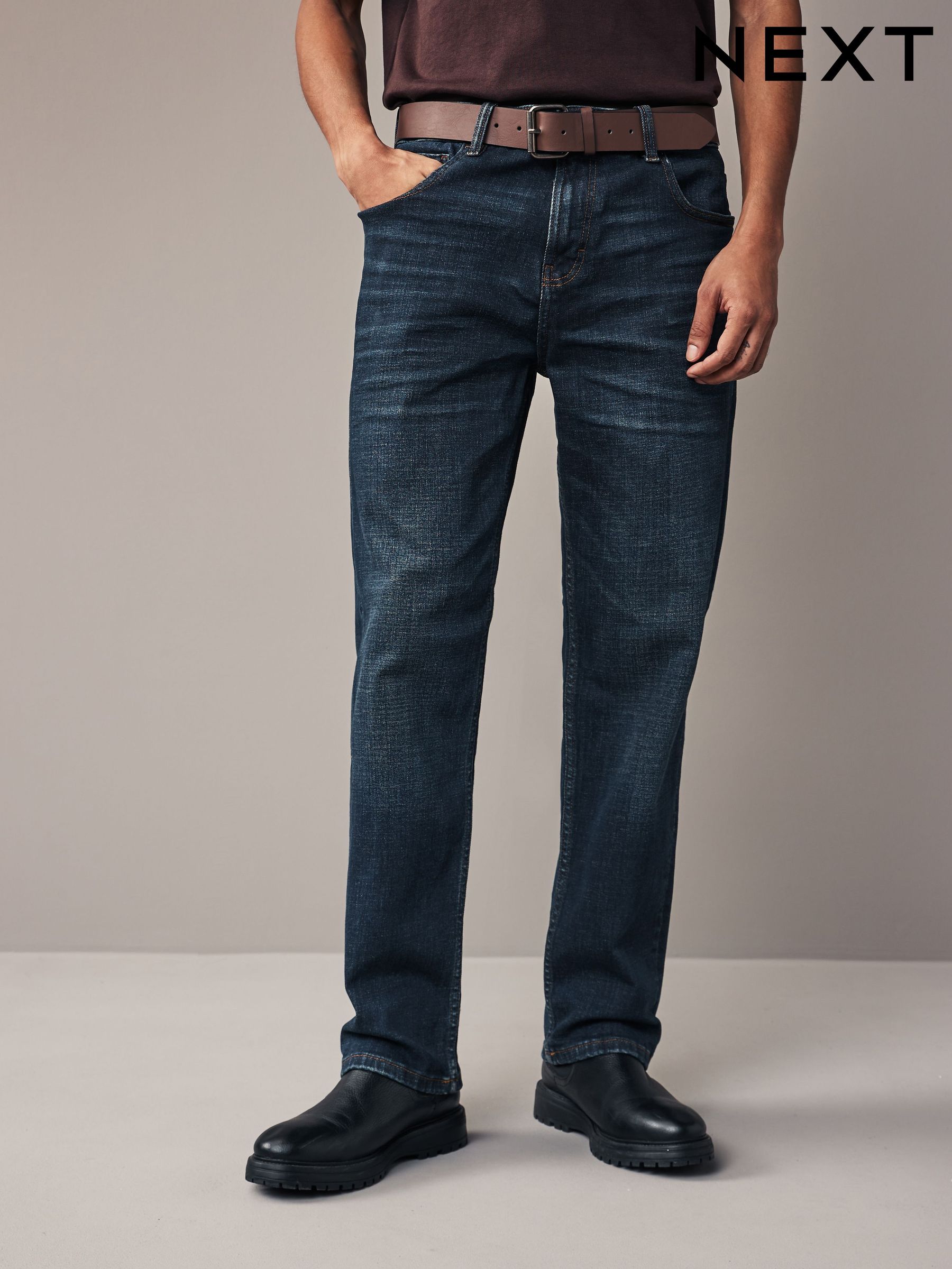 Men's Straight Fit Jeans | Slim Straight Cut Jeans | Next Romania