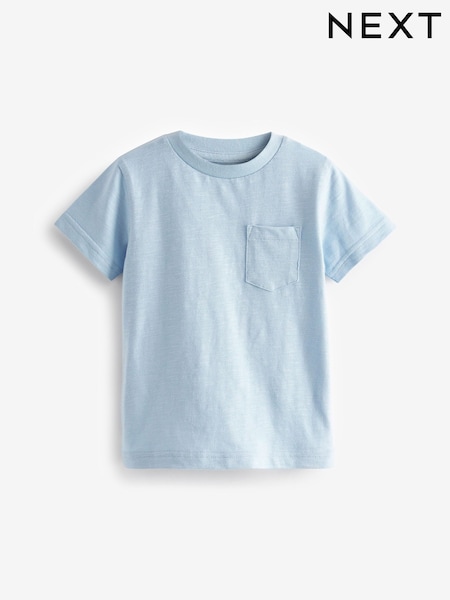 Mid Blue Short Sleeve Plain T-Shirt (3mths-7yrs) (215287) | AED10 - AED17