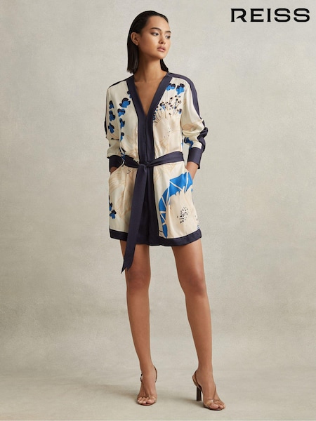 Reiss Isabella Printed Belted Playsuit (215299) | 325 €