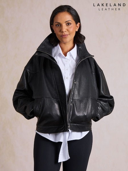 Black - Lakeland Leather Cartmel Bomber Jacket