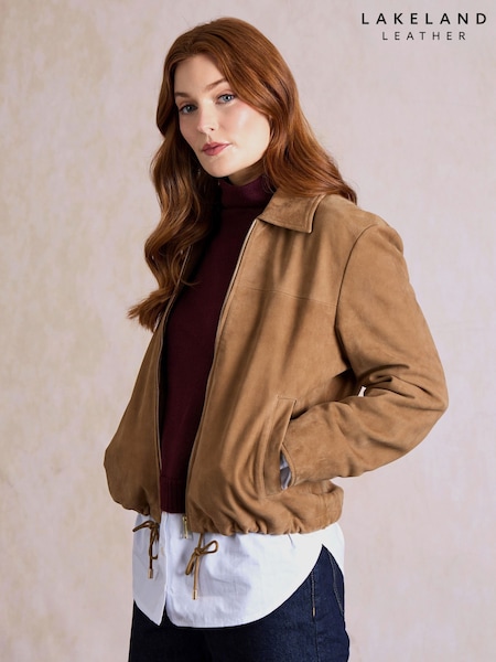 Marrón - Chaqueta de ante Dubbs de Lakeland Leather