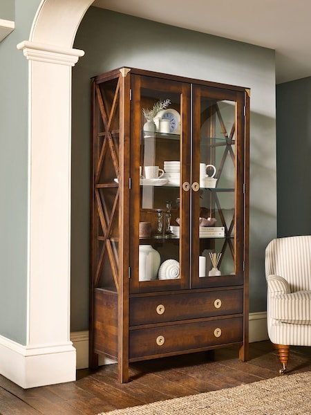Laura Ashley Dark Chestnut Balmoral 2 Door 2 Drawer Display Unit (215610) | €1,632