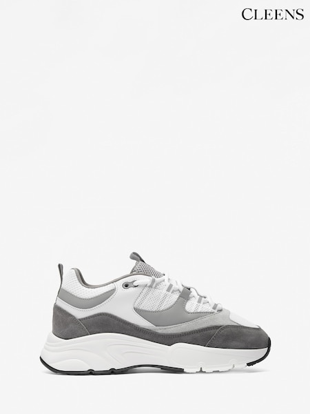 Grey - Regular Cleens Aero Trainers