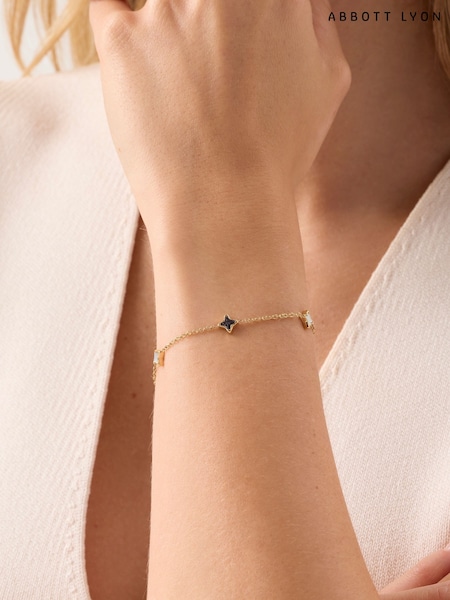 Gold - Abbott Lyon Celestial Skies Bracelet Mother Of Pearl & Blue Sandstone Bracelet