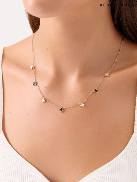 Gold - Abbott Lyon Celestial Skies Necklace Mother Of Pearl & Blue Sandstone