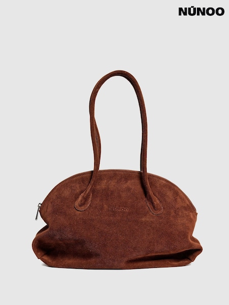 بني - Núnoo Alina Suede Cacao Bag
