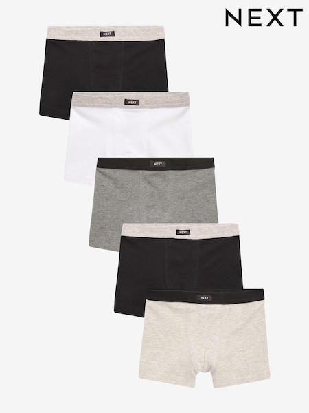 Weiß und Schwarz - Soft Waistband Trunks 5 Pack (2-16yrs) (216155) | 20 € - 27 €