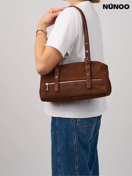 Braun - Núnoo Hazel Suede Cacao Bag