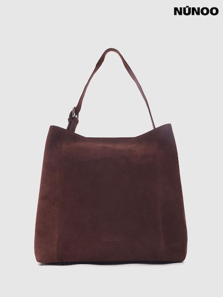 Braun - Núnoo Chiara Large Suede Cacao Bag